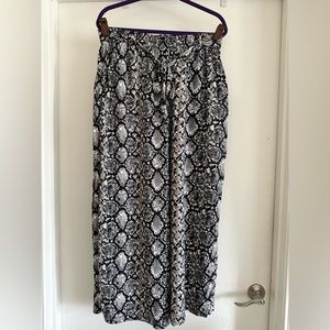 LuLaRoe Dianne Snake Print Paperbag Waist Palazzo Pant XL
